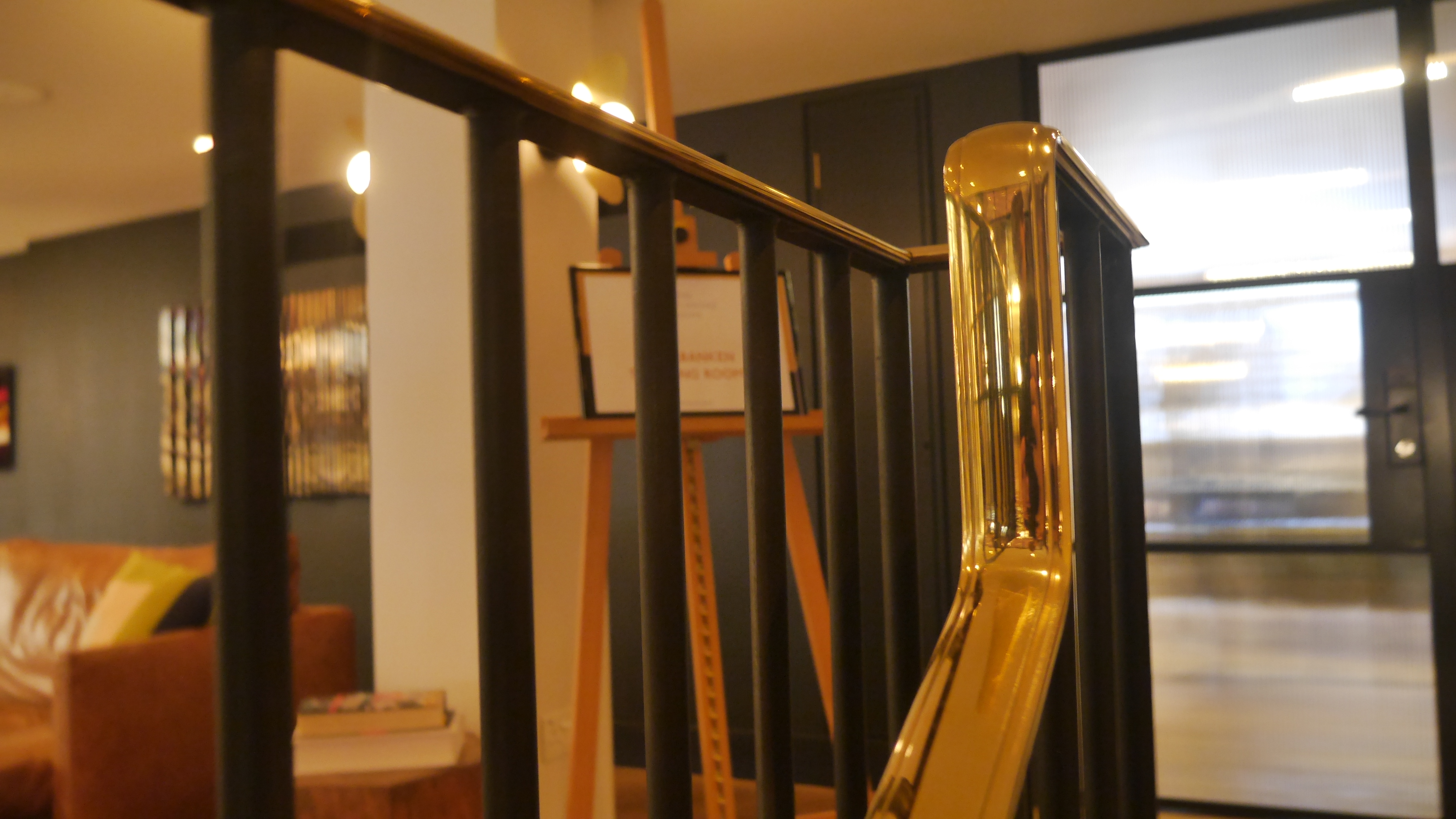Bespoke Steel and Brass Staircase balustrade for a Hotel in London.